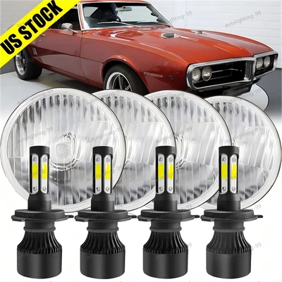 4pcs 5 3/4" 5.75 LED Headlights HI/LO Beam for Pontiac GTO Grand Prix Firebird - Image 1 of 4