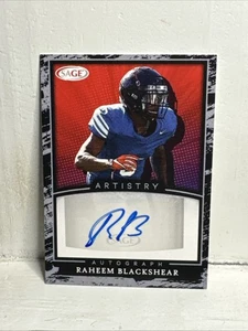 2022 SAGE Artistry - Autogramme Raheem Blackshear #A-RB (AU, RC) - Bild 1 von 2