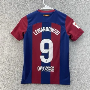 FC Barcelona Nike Robert Lewandowski Trikot Junge Medium 2023/24 Stadium Home #9 - Bild 1 von 14
