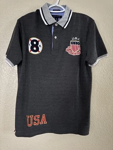 Camisa Polo TOMMY HILFIGER Talla L Para Hombre Años 80 Tela 2 Capas EE. UU. - Imagen 1 de 3