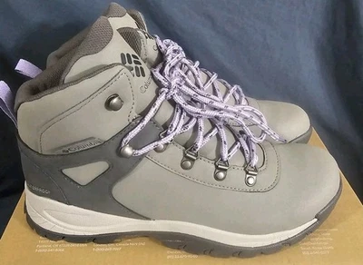 Columbia Yoncalla Mid WP Leather Hiking Boots Grey Women Size 10 New No Box Top - Image 1 of 4