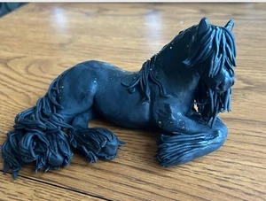 Polymer Clay Fantasy Gypsy Vanner Pferd Eiche - Bild 1 von 6