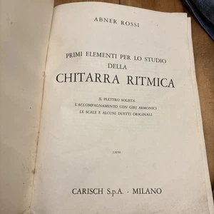 ABNER ROSSI Primi elementi per lo studio della CHITARRA RITMICA CARISCH 1980 - Foto 1 di 12