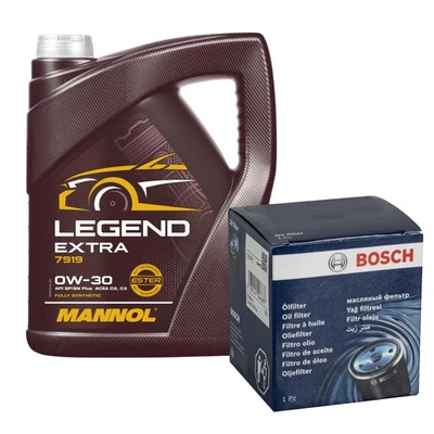 MANNOL, BOSCH Filtro de aceite BOSCH 5 L MANNOL Legend Extra 0W-30 para Hyundai i30 PDE PD 2.0 N