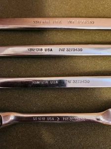 Snap-OnBox End Deep Offset Wrench Set of 4 (3 metric 1 SAE) -- Lot 3270 - Picture 1 of 4