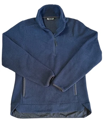 Helly Hansen Lyra Pullover 1/2 Zip Quilted Fleece Jacket Womens Large Navy Blue - Image 1 of 3