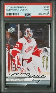 2024-25 Upper Deck Sebastian Cossa #708 Young Guns Rookie PSA 9 - Bild 1 von 2