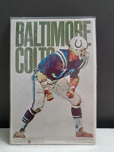 Vintage 1968 Baltimore Colts NFL Big Signs by Fleer 7.75" x 11.5” Unpunched - Picture 1 of 11