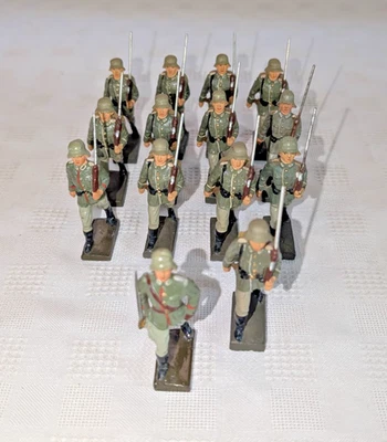 Lineol 1930 Composición Alemana Guerra Mundial Alemanes Marcha Lote 14 piezas 70 mm EXCELENTE Foto 1 de 4