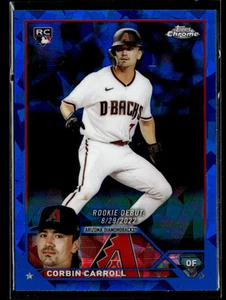 Topps Chrome Aggiornamento 2023 Zaffiro Corbin Carroll Rookie RC - Foto 1 di 2