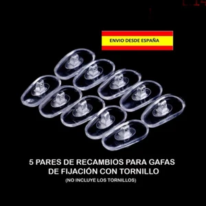 ALMOHADILLAS DE RECAMBIOS CON TORNILLOS PARA GAFAS 5 PARES ANTEOJOS LENTES - Imagen 1 de 1