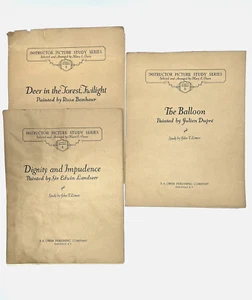 Vintage Instructor Picture Study Series Art Prints subject number 3, 4 and 5 - Picture 1 of 21