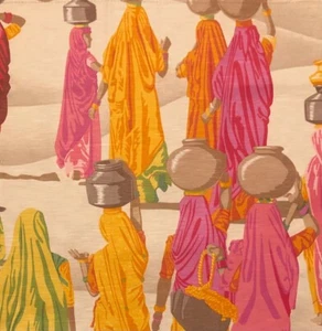 MANUEL CANOVAS Sari Fuchsia India Pink Remnant New - Picture 1 of 1