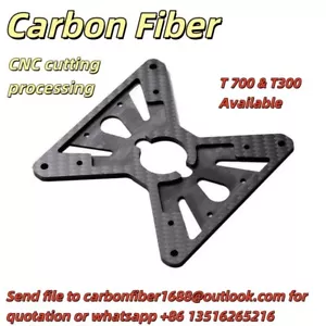 T300 Carbon Fiber Sheet Panel Plate Custom CNC Cut Process FPV Arm Frame Parts - Picture 1 of 24