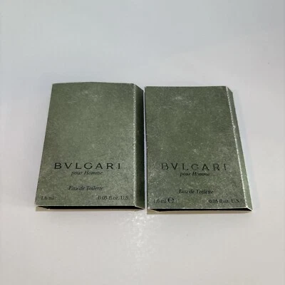 BVLGARI POUR HOMME EDT ТУАЛЕТНАЯ ВОДА ДЛЯ МУЖЧИН СДЕЛАНО В ИТАЛИИ НОВЫЙ 2 PK мини - Изображение 1 из 3