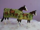  Peter Stone/Breyer Traditional Model Horse Print Barn Mare & Foal Blanket Set