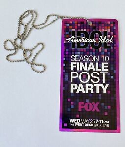 American Idol Season 10 Finale Post Party VIP Pass - Authentic, Jennifer Lopez