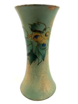 Jarrón vintage Brentleigh Ware pintado a mano con inscripción DADOS 4 Inglaterra Foto 1 de 4