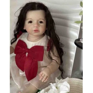 28" Artist Finished Reborn Baby Doll Hand-Rooted Hair Toddler Girl (Actual Pic) - Picture 1 of 3