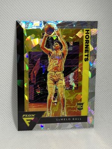 2020-21 Panini Flux Fanatics Silver Cracked Ice SP Lamelo Ball #201 RC 