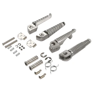 Driver Passenger Footrest Footpegs Fit For Kawasaki Ninja 250R EX250 2008-2013 - Picture 1 of 7