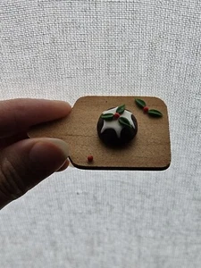 Dollhouse Miniature By Ashland Christmas Cake or Figgy Pudding FREE US SHIPPING  - Picture 1 of 8