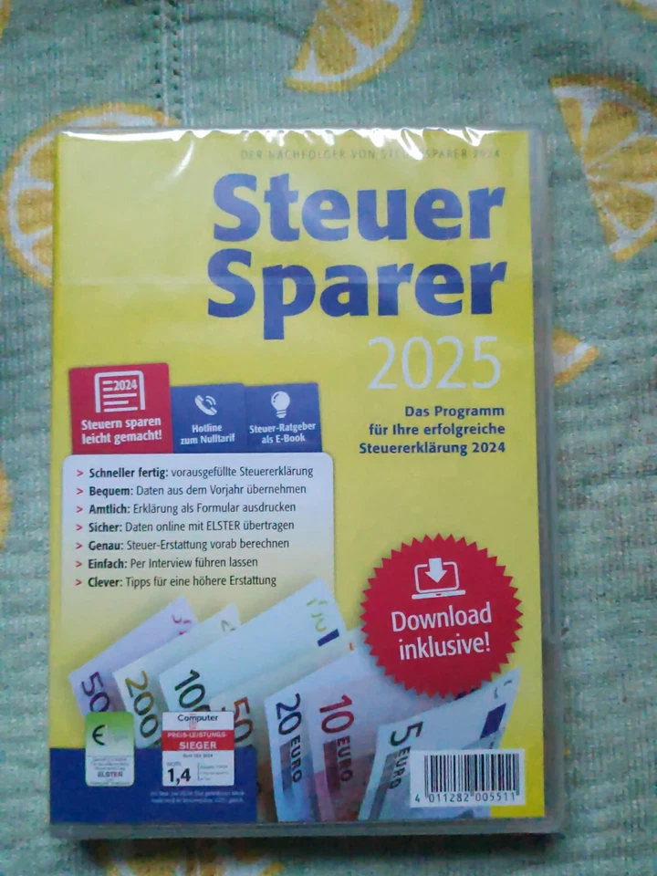 Steuer Sparer 2025 CD Steuererklärung Software 2024 Steuerspar - Bild 1 von 1