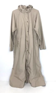 LL Bean All Weather Hooded Maxi Trench Rain Coat Women’s Petite XL Mesh Lined * - Picture 1 of 9