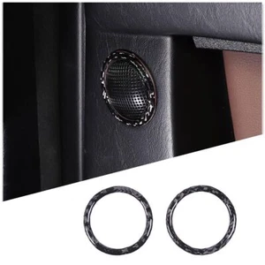 2*Carbon Fiber Car Rear Door Speaker Ring Trim For Benz G-Class G500 2013-2018 - Imagen 1 de 7