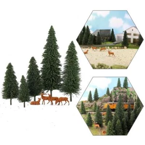 20pcs H0 N Scale Model Pine Trees with 4pcs 1:87 Moose Deer Elk Scenic Layout - Picture 1 of 6