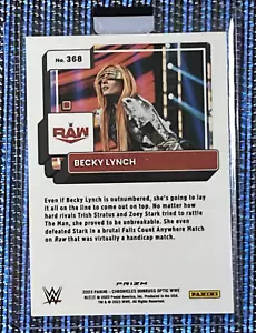 2023 WWE CHRONICLES OPTIC HOLO SILVER #368 BECKY LYNCH - Foto 1 di 2