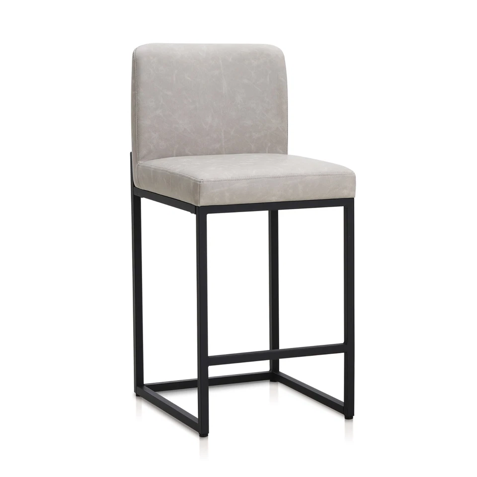 24'' Bar Stools Counter Height Bar Stool Leather Barstool for Kitchen Island - Image 1 of 1