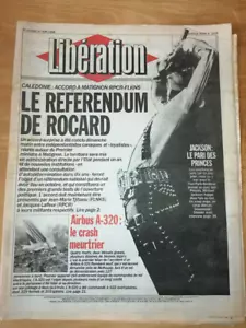 JOURNAL LIBERATION N°2208 27 JUIN 1988 MICKAEL JACKSON A PARIS PUB JOHNNY CLEGG - Picture 1 of 5