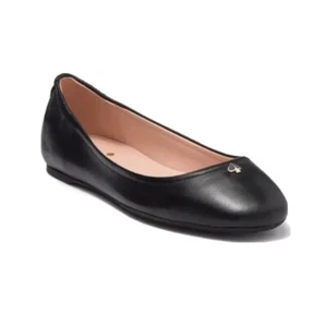 Kate Spade Womens Keaton Ballet Flats Shoes Black Leather Slip On Size 5.5B - Picture 1 of 5