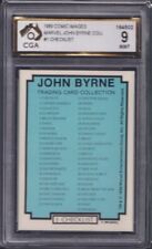 1989 Marvel Comic Images John Byrne #1 Checklist - CGA 9 MINT