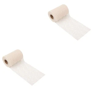 Set of 2 Spitze Beige Spitzenband Creme Dekoration Für Die Verlobungsfeier - Bild 1 von 12