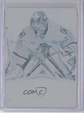 2013-14 Panini Dominion Authentic Material Printing Plate Cyan 1/1 Ray Emery 0c3