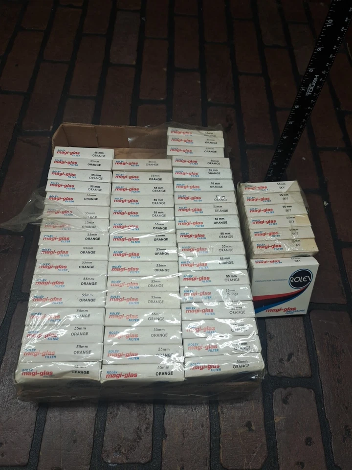 Rolev 55mm MG filters Box Of 55 Orange Sky Nikon Canon Sigma Tamron Tokina Sony - Image 1 of 1