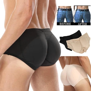 Men Padded Briefs Boxers Butt Lifting Panties Hip Enhancer Body Shaper Underwear - Picture 1 of 19