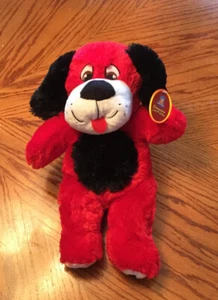 Calplush rot & schwarz Stofftier Hund sehr weich - Bild 1 von 5