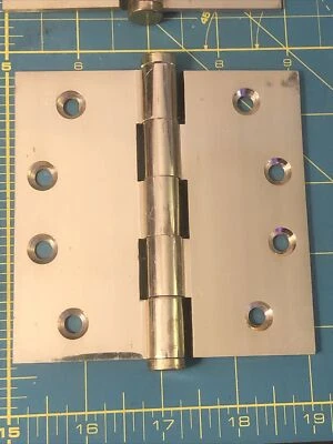 Vtg Solid Brass High Quality Heavy Duty 4” Hinge Threaded Top & Bottom Finials - Image 1 of 4