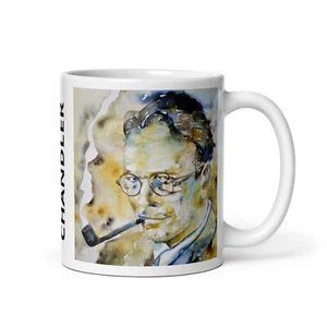 TAZA - RAYMOND CHANDLER retrato acuarela - ¡varios tamaños! impresión artística marlowe - Imagen 1 de 8