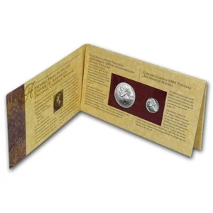 1993 Thomas Jefferson Coinage & Currency Set ~ Silver Dollar ~ Nickel ~ $2 Bill - Picture 1 of 9