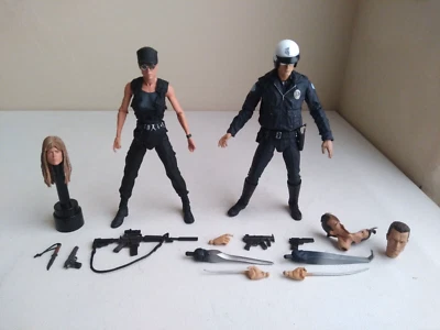 LOTE DE FIGURAS DE ACCIÓN NECA ULTIMATE Terminator 2 - SARAH CONNER & T-1000 VENDEDOR DE EE. UU. Foto 1 de 4