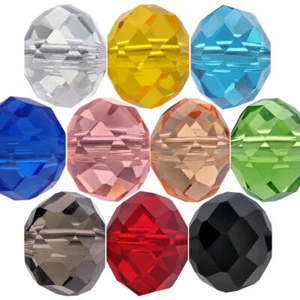 Perla de cristal 5040 'Rondell' elección: Ø 4,6,8,10 mm y 10 colores - Imagen 1 de 14