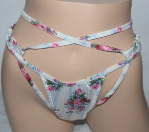 Victoria's Secret Love & Lemons High Rise Waist Thong Panty Strappy S M - Picture 1 of 7