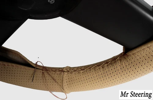 Beige Perforierte Lederlenkradabdeckung Für Austin A40 Somerset 1952-1954 - Bild 1 von 1