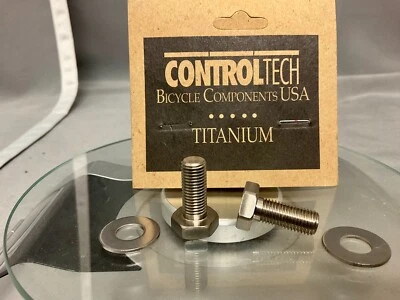 NOS Vintage CONTROLTECH USA TITANIUM crank bolts / Kurbel schrauben M8x1x19mm - Bild 1 von 4