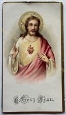 orig. Andachtsbild Heiligenbild alt Gnadenbild um 1890 Litho Herz Jesus