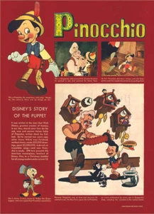 1939 Walt Disney Pinocchio Original Color Scenes 4pg VINTAGE PRINT ARTICLE - Picture 1 of 4